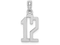 FJC Finejewelers 14k White Gold "12"block Style Charm