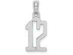 FJC Finejewelers 14k White Gold "12"block Style Charm