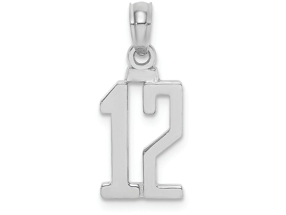 FJC Finejewelers 14k White Gold "12"block Style Charm