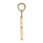 FJC Finejewelers 14k Yellow Gold 16"block Styl Charm
