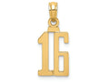 FJC Finejewelers 14k Yellow Gold 16"block Styl Charm