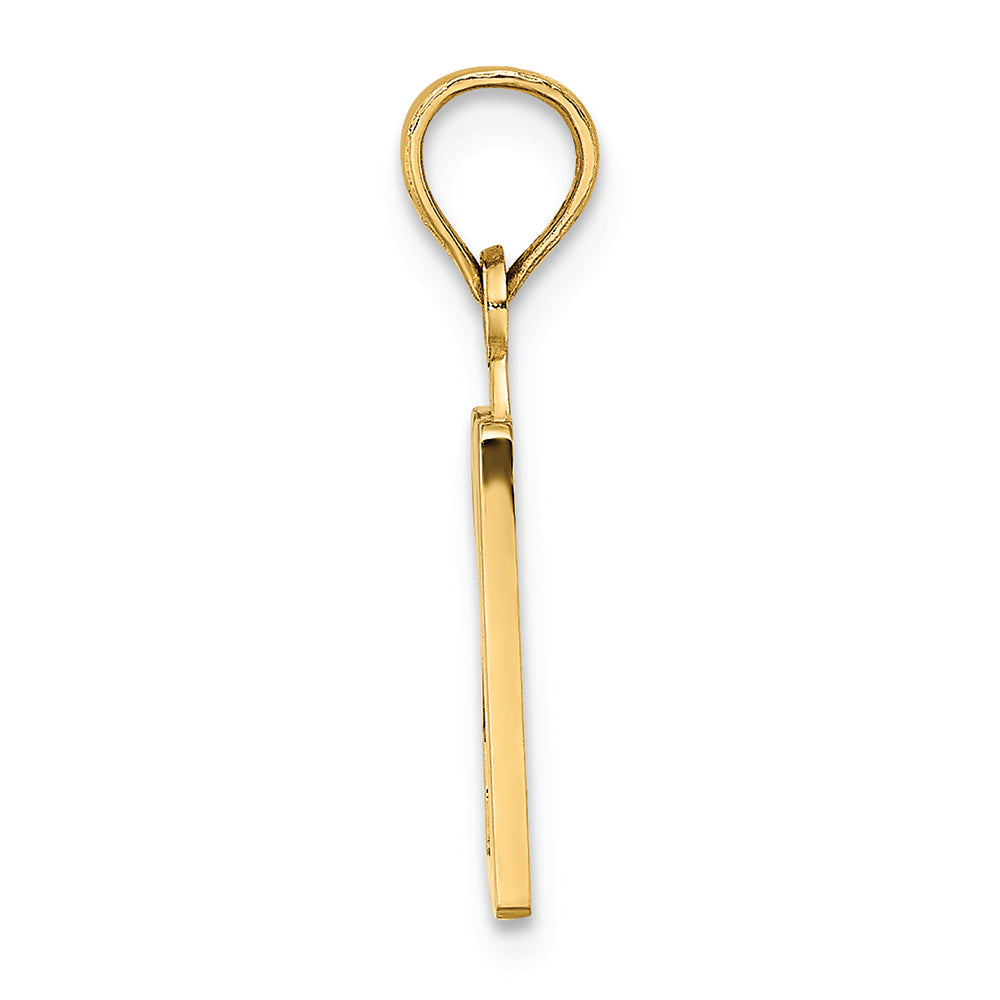 FJC Finejewelers 14k Yellow Gold 20"block Styl Charm