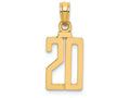 FJC Finejewelers 14k Yellow Gold 20"block Styl Charm