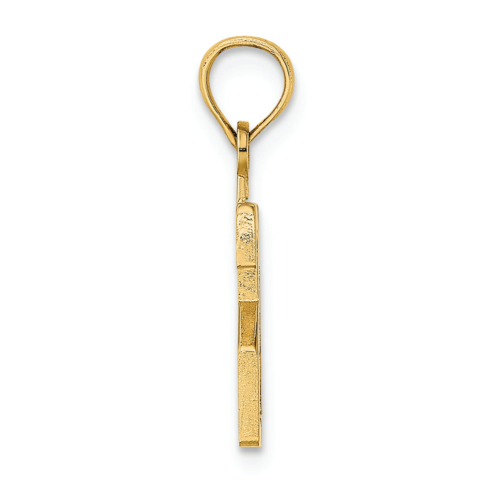 FJC Finejewelers 14k Yellow Gold 21"block Styl Charm