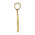 FJC Finejewelers 14k Yellow Gold 21"block Styl Charm