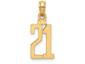 FJC Finejewelers 14k Yellow Gold 21"block Styl Charm