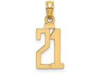 FJC Finejewelers 14k Yellow Gold 21"block Styl Charm