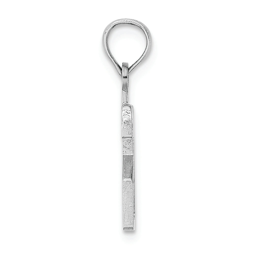FJC Finejewelers 14k White Gold 21"block Styl Charm