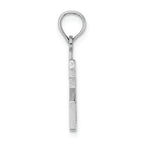 FJC Finejewelers 14k White Gold 21"block Styl Charm