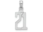 FJC Finejewelers 14k White Gold 21"block Styl Charm