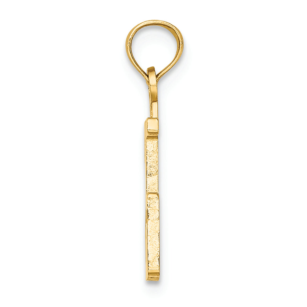 FJC Finejewelers 14k Yellow Gold 25"block Styl Charm
