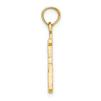 FJC Finejewelers 14k Yellow Gold 25"block Styl Charm