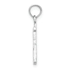 FJC Finejewelers 14k White Gold 25"block Styl Charm
