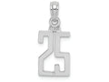 FJC Finejewelers 14k White Gold 25"block Styl Charm
