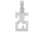 FJC Finejewelers 14k White Gold 25"block Styl Charm