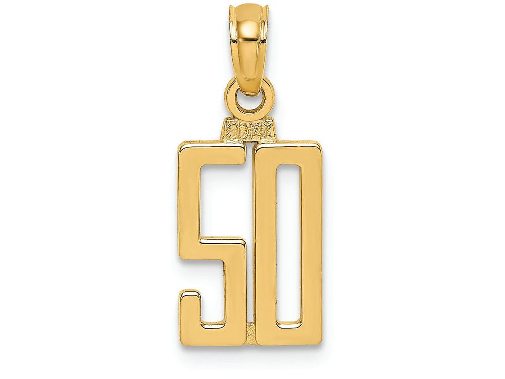 FJC Finejewelers 14k Yellow Gold 50"block Styl Charm