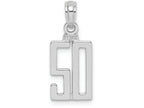 FJC Finejewelers 14k White Gold 50"block Styl Charm