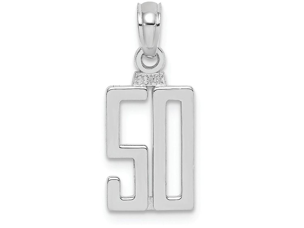FJC Finejewelers 14k White Gold 50"block Styl Charm
