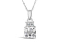 FJC Finejewelers 10k White Gold 7mm Cushion-Cut White Topaz Pendant Necklace