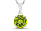 FJC Finejewelers 10k White Gold 7mm Round Peridot Pendant Necklace