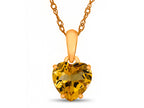 FJC Finejewelers 10k Yellow Gold 7mm Heart Shaped Citrine Pendant Necklace