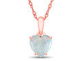 FJC Finejewelers 10k Rose Gold 7mm Heart Shaped Created Opal Pendant Necklace