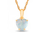 FJC Finejewelers 10k Yellow Gold 7mm Heart Shaped Created Opal Pendant Necklace