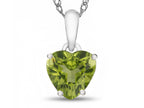 FJC Finejewelers 10k White Gold 7mm Heart Shaped Peridot Pendant Necklace