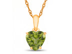 FJC Finejewelers 10k Yellow Gold 7mm Heart Shaped Peridot Pendant Necklace