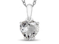 FJC Finejewelers 10k White Gold 7mm Heart Shaped White Topaz Pendant Necklace