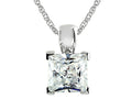 FJC Finejewelers 7x7mm White Cubic Zirconia Antique Shaped Pendant Necklace with 18 Inch Chain