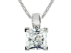 FJC Finejewelers 7x7mm White Cubic Zirconia Antique Shaped Pendant Necklace with 18 Inch Chain