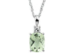 FJC Finejewelers 9x7mm Rectangular Cushion-Cut Green Quartz And White Topaz Pendant Necklace
