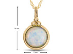 FJC Finejewelers 8mm Round Bezel Set Created Opal Pendant Necklace - Chain Included