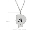 FJC Finejewelers Themed Boy Personalized Initial A Alphabet Pendant Necklace with CZ  18 Inch Adjustable Chain