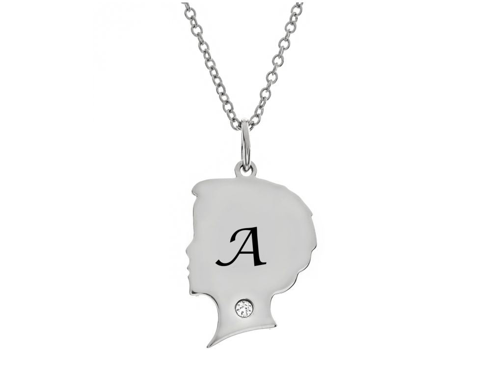 FJC Finejewelers Themed Boy Personalized Initial A Alphabet Pendant Necklace with CZ  18 Inch Adjustable Chain