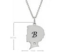 FJC Finejewelers Themed Boy Personalized Initial B Alphabet Pendant Necklace with CZ  18 Inch Adjustable Chain