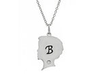 FJC Finejewelers Themed Boy Personalized Initial B Alphabet Pendant Necklace with CZ  18 Inch Adjustable Chain