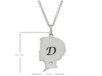 FJC Finejewelers Themed Boy Personalized Initial D Alphabet Pendant Necklace with CZ  18 Inch Adjustable Chain