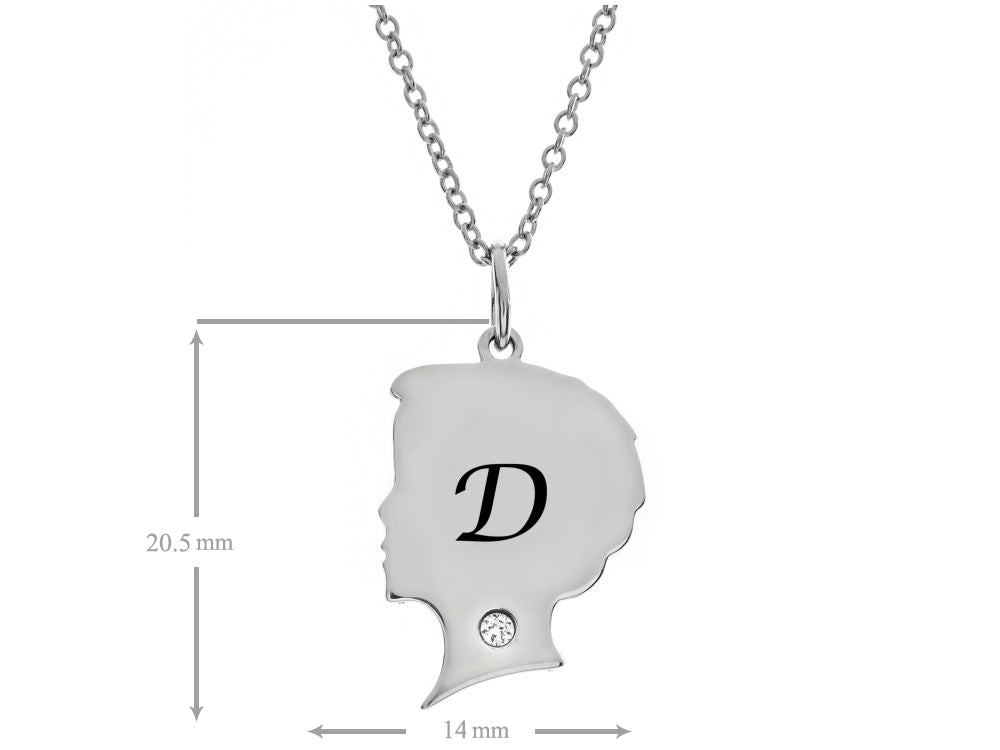 FJC Finejewelers Themed Boy Personalized Initial D Alphabet Pendant Necklace with CZ  18 Inch Adjustable Chain
