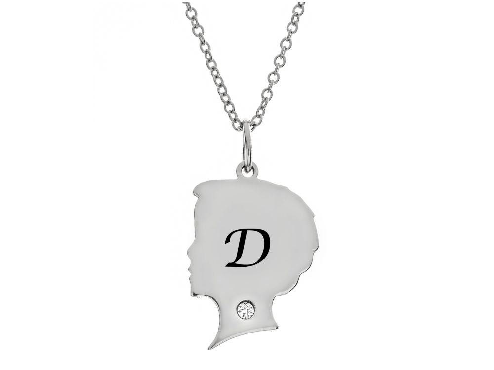 FJC Finejewelers Themed Boy Personalized Initial D Alphabet Pendant Necklace with CZ  18 Inch Adjustable Chain