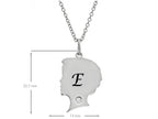 FJC Finejewelers Themed Boy Personalized Initial E Alphabet Pendant Necklace with CZ  18 Inch Adjustable Chain