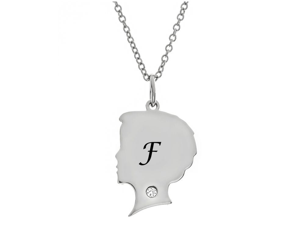 FJC Finejewelers Themed Boy Personalized Initial F Alphabet Pendant Necklace with CZ  18 Inch Adjustable Chain
