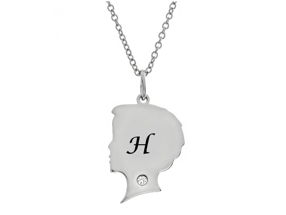 FJC Finejewelers Themed Boy Personalized Initial H Alphabet Pendant Necklace with CZ  18 Inch Adjustable Chain