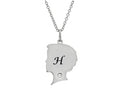 FJC Finejewelers Themed Boy Personalized Initial H Alphabet Pendant Necklace with CZ  18 Inch Adjustable Chain