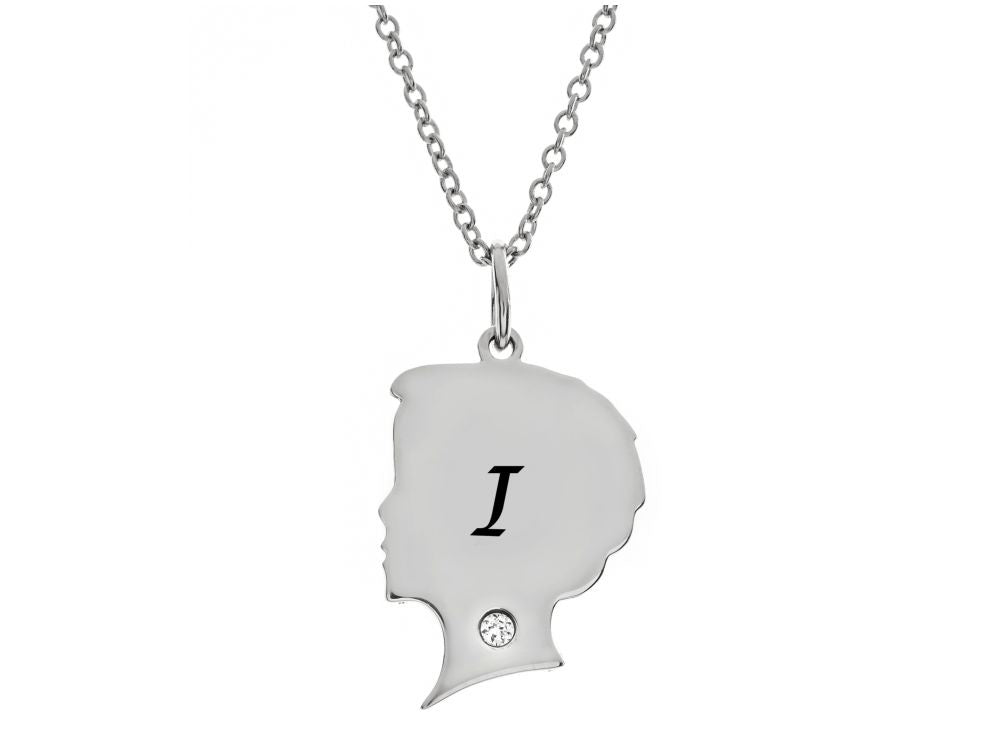 FJC Finejewelers Themed Boy Personalized Initial I Alphabet Pendant Necklace with CZ  18 Inch Adjustable Chain