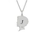 FJC Finejewelers Themed Boy Personalized Initial J Alphabet Pendant Necklace with CZ  18 Inch Adjustable Chain