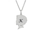 FJC Finejewelers Themed Boy Personalized Initial K Alphabet Pendant Necklace with CZ  18 Inch Adjustable Chain
