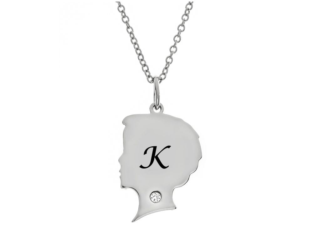 FJC Finejewelers Themed Boy Personalized Initial K Alphabet Pendant Necklace with CZ  18 Inch Adjustable Chain
