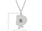 FJC Finejewelers Themed Boy Personalized Initial R Alphabet Pendant Necklace with CZ  18 Inch Adjustable Chain